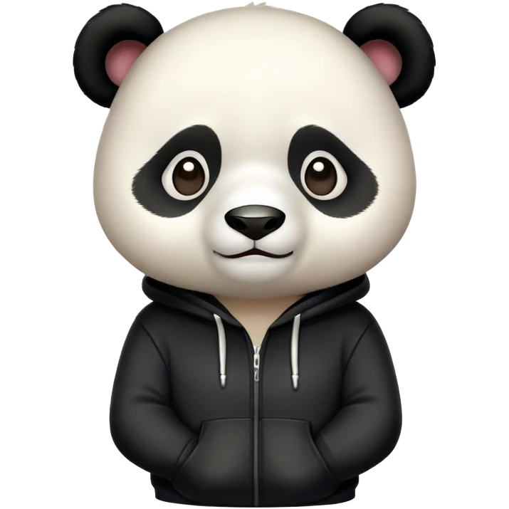 Panda wearing a hoodie ￼ emoji