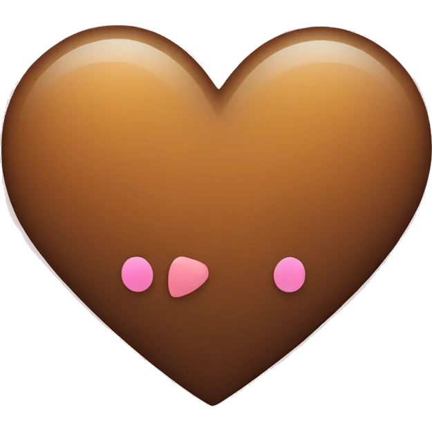 Brown Pink orange grunge heart  emoji