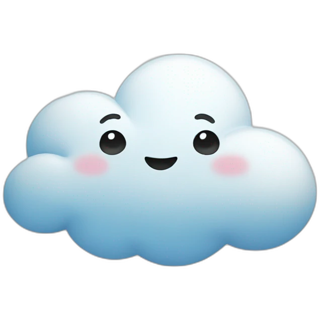 Cheerful cloud emoji