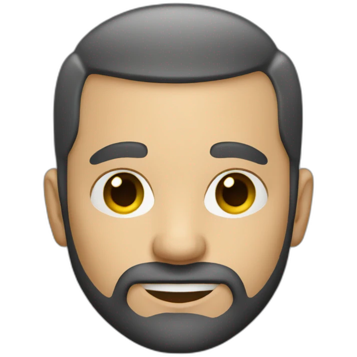 Realtor Ivan without hair with beard emoji