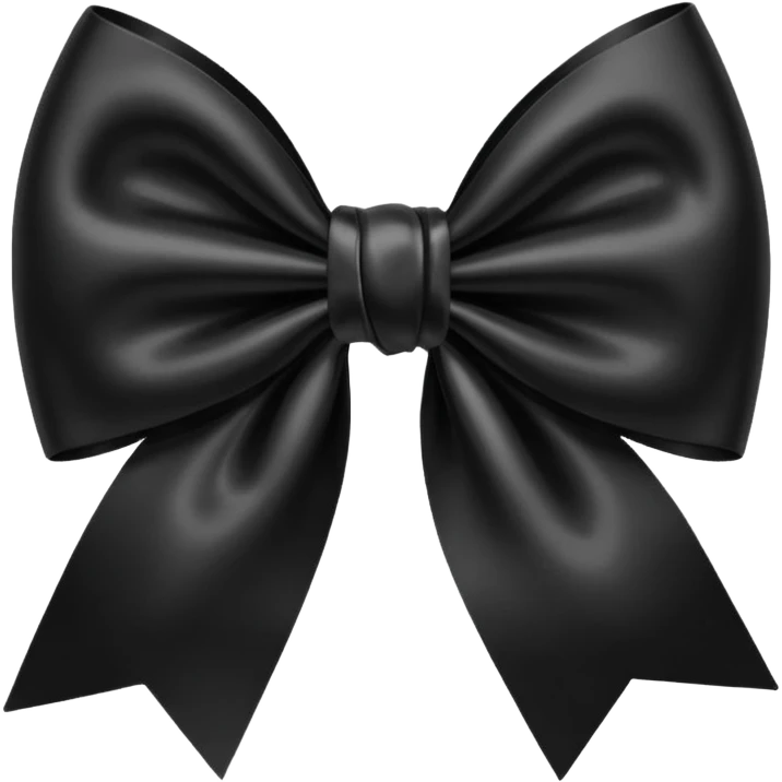 Black bow emoji emoji