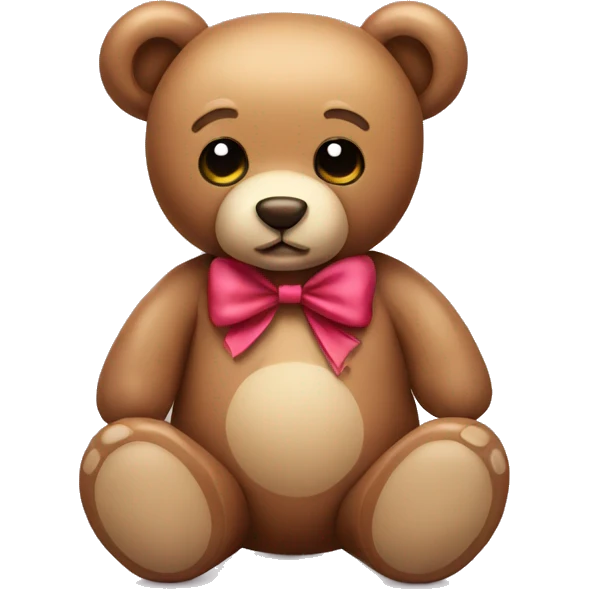 Teddy bear with bow emoji