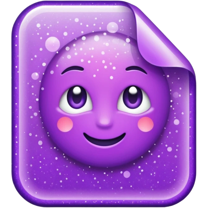 glitter documento confirmed purple mark emoji