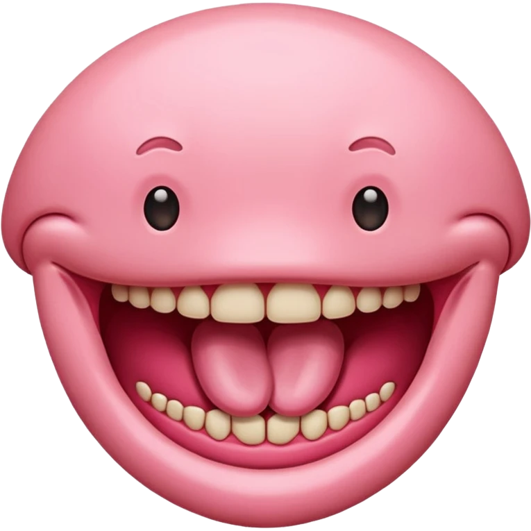 mouth no teeth emoji