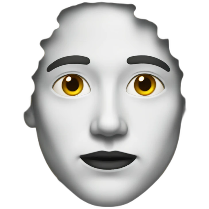 white man covered in black paint emoji