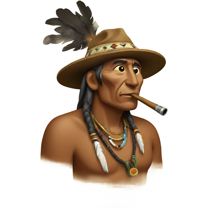 Native American smoking pipe emoji