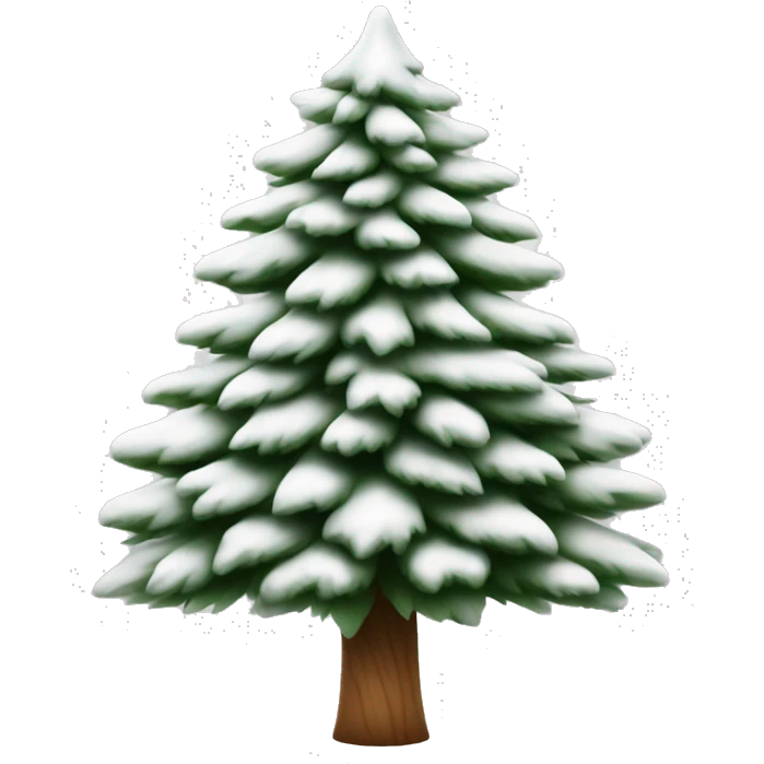  actual white fir christmas tree isolated.  emoji