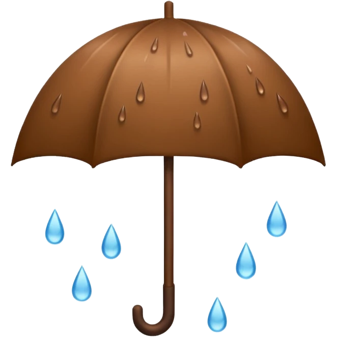 Brown rain emoji