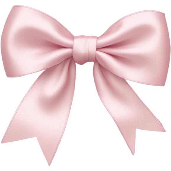 A cute soft pink silk bow coquette emoji