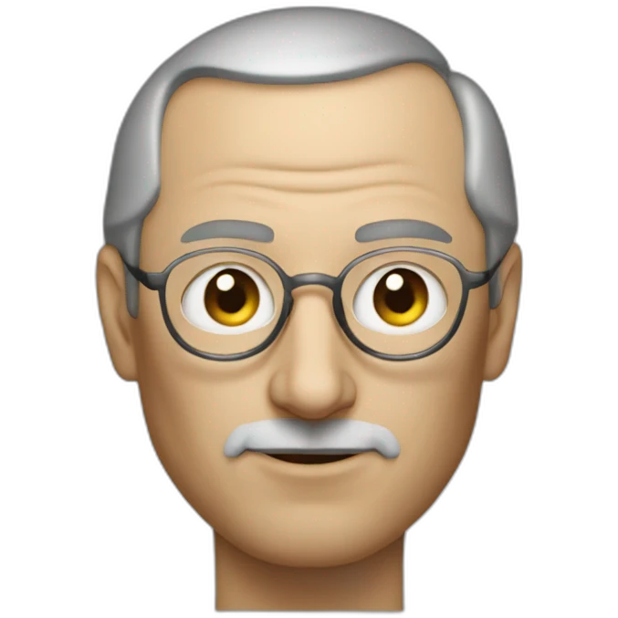 Steve Jobs with an Apple emoji