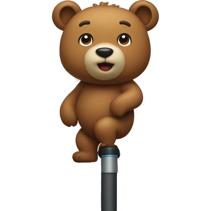 Bear on a pogostick  emoji