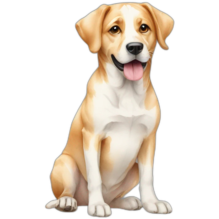 Dog watercolor emoji