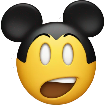 Mickey shaped face emoji