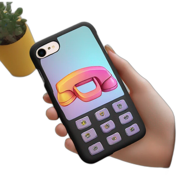 neon desing call phone case emoji