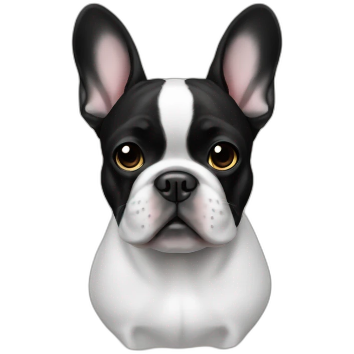French Bulldog black emoji