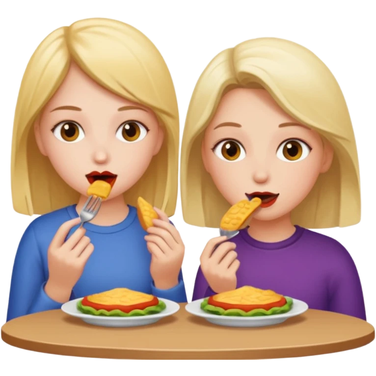 A girl eating out a girl emoji