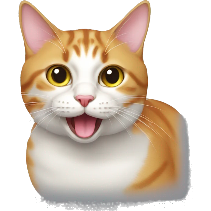 Cat with a very long and wide tongue emoji