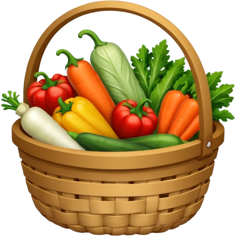 generate an image for vegetables basket without handel emoji