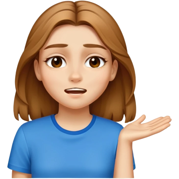Draw this girl in the same style and appearance, but with a laughing expression. Do not change her facial features, clothes, or hairstyle. iOS emoji style. emoji
