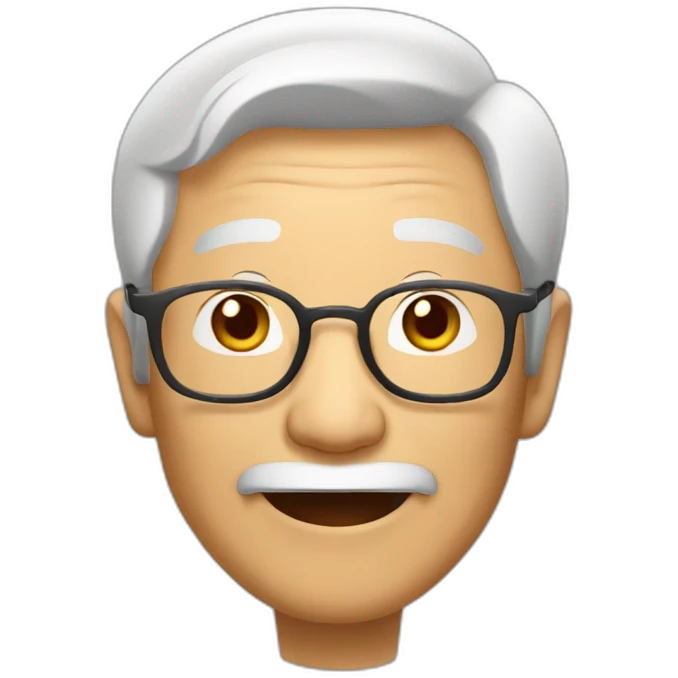 happy asian old man emoji