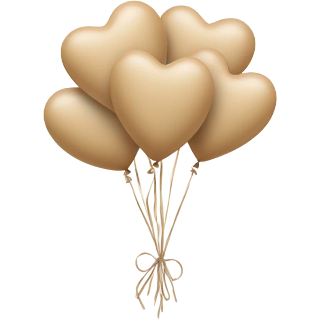 beige heart balloon bouquet  emoji