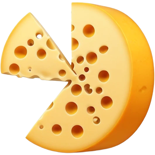 Cheese wheel with a slice cut out emoji