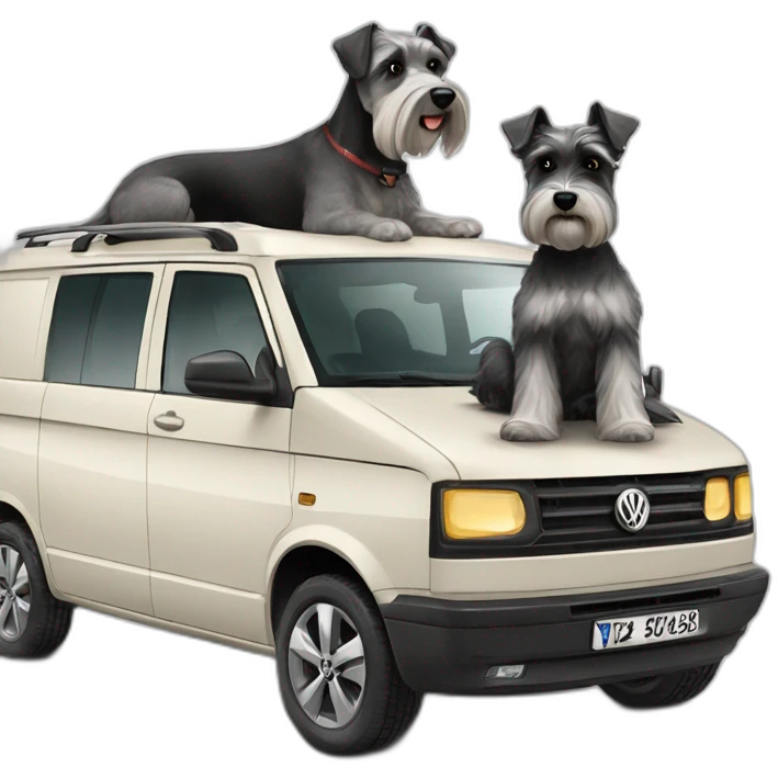 Zwergschnauzer & VW California emoji