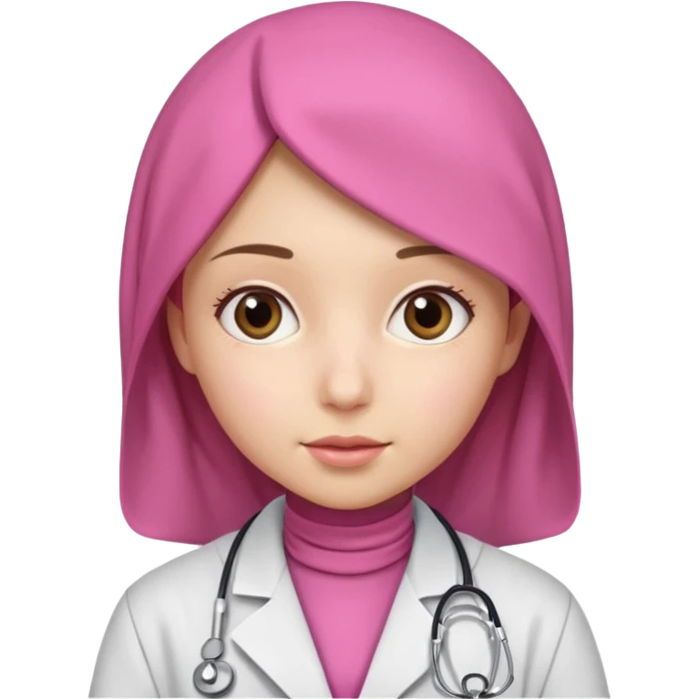 hijab Pink cat doctor emoji