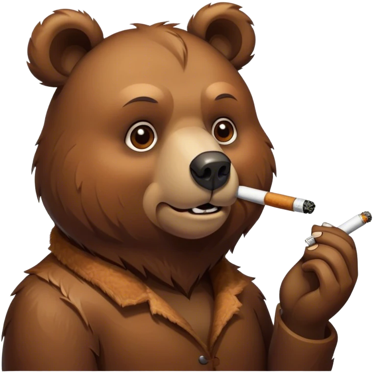 Bear smoking  emoji