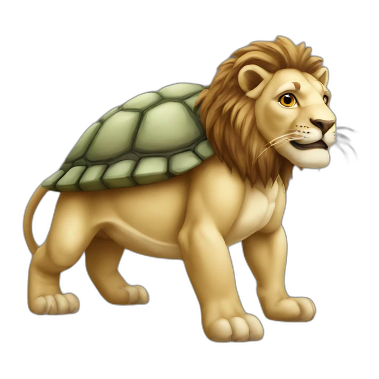 Tortue sur lion emoji