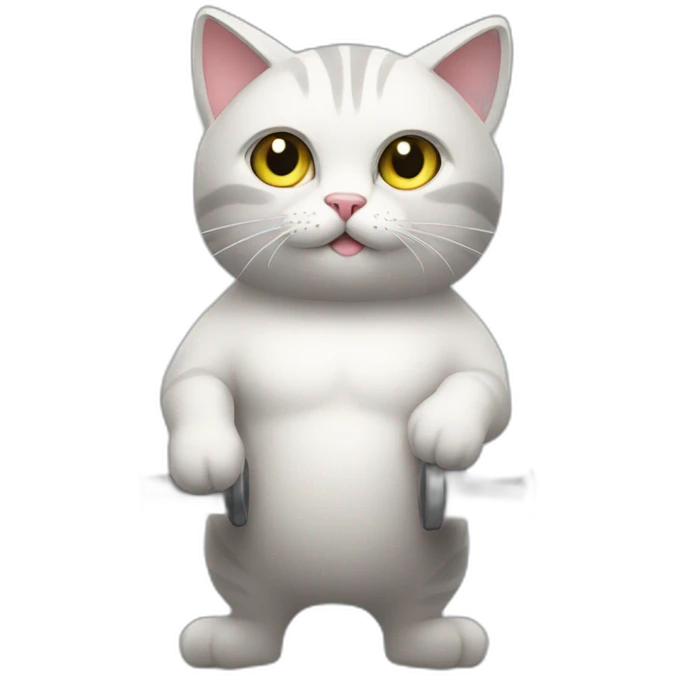 CAT WITH DUMBBELLS emoji