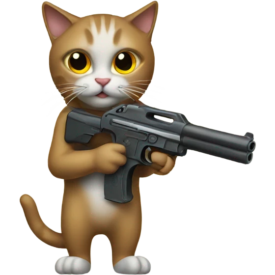 Cat-with-gun emoji
