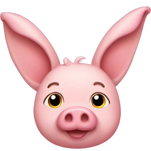 Pig with bunny ears  emoji