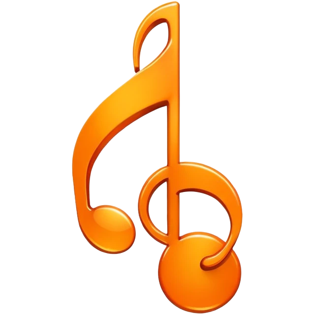Orange music note  emoji