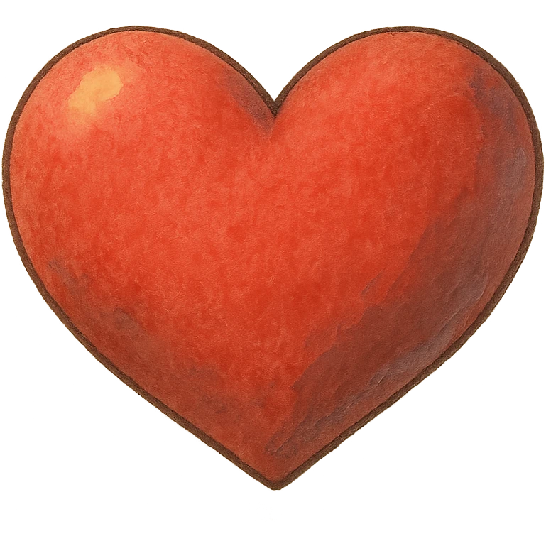 heart, ghibli style, no background emoji