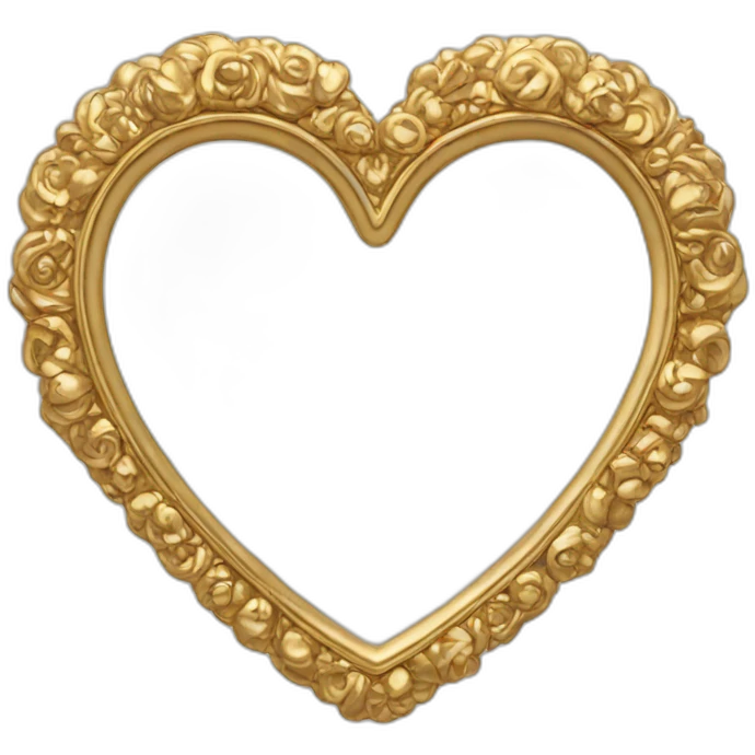 decorative gold heart mirror emoji