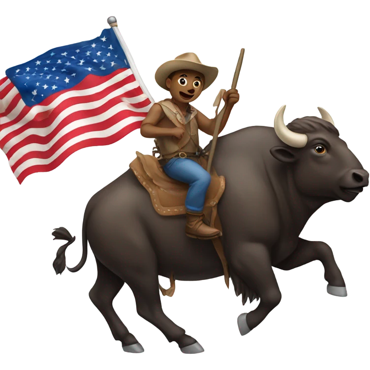 Me on buffalo holding amercan flag emoji