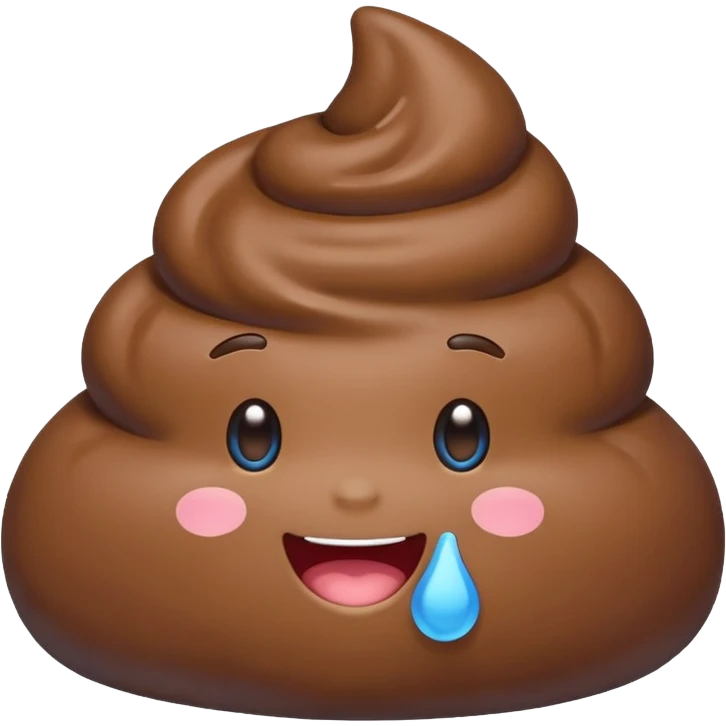 blue colors kawaii poop emoji