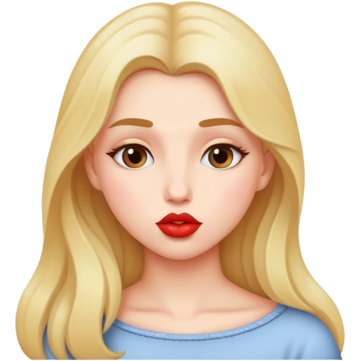 دختر در حال بوسیدن emoji