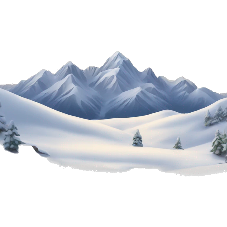 mountains snow emoji