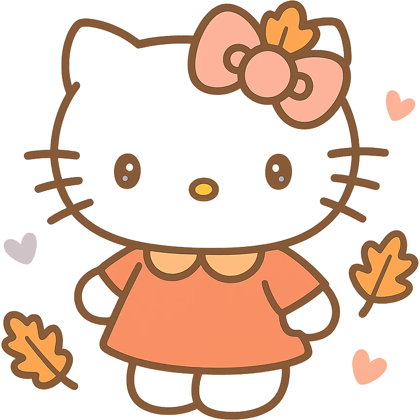 Hello Kitty Autumn Style emoji