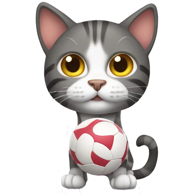Cat with ball emoji