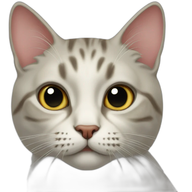 Cat with a Habsburg jaw emoji
