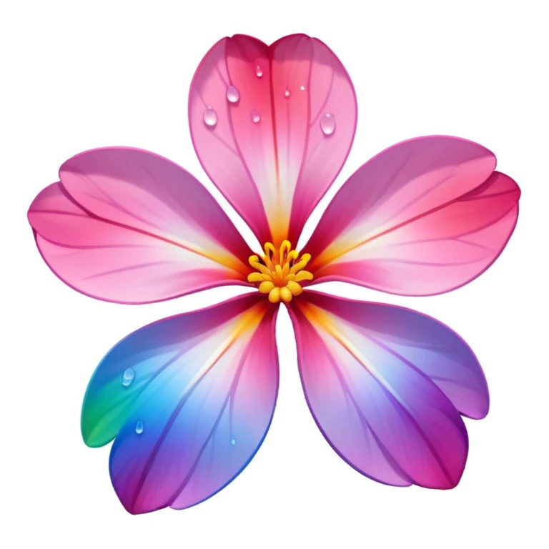 sakura flower with rainbow gradient emoji