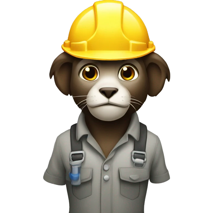 Singe animal avec epi de chantier  emoji