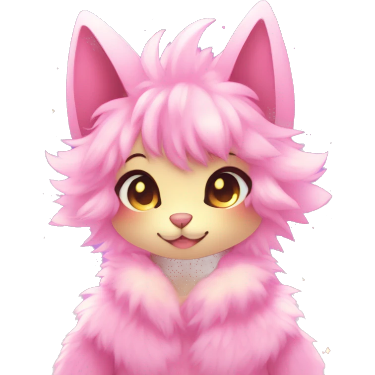 Anthro Shiny Pastel Glitter Sparkle Stars Pink Gradient Anime Chibi Fakémon Fur Sona emoji