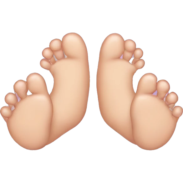 baby feet and mommy feet  emoji