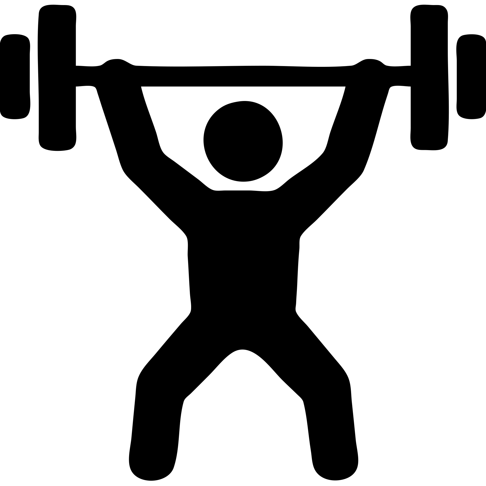 gym icon showing a person lifting weights emoji