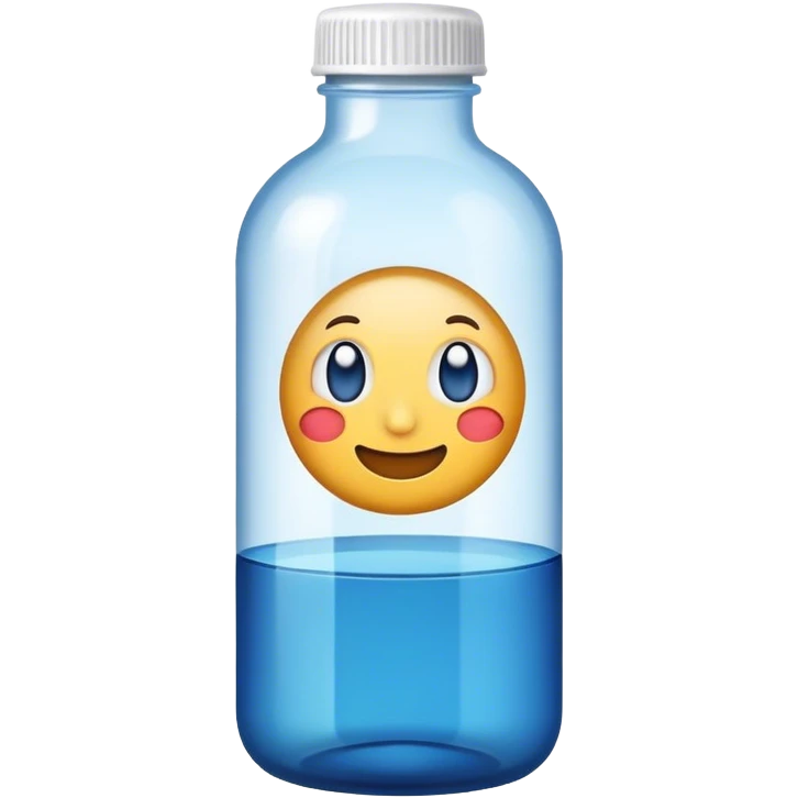 emoji with a white lid and a blue bottle emoji