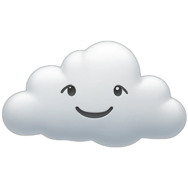 Chat sur un nuage emoji